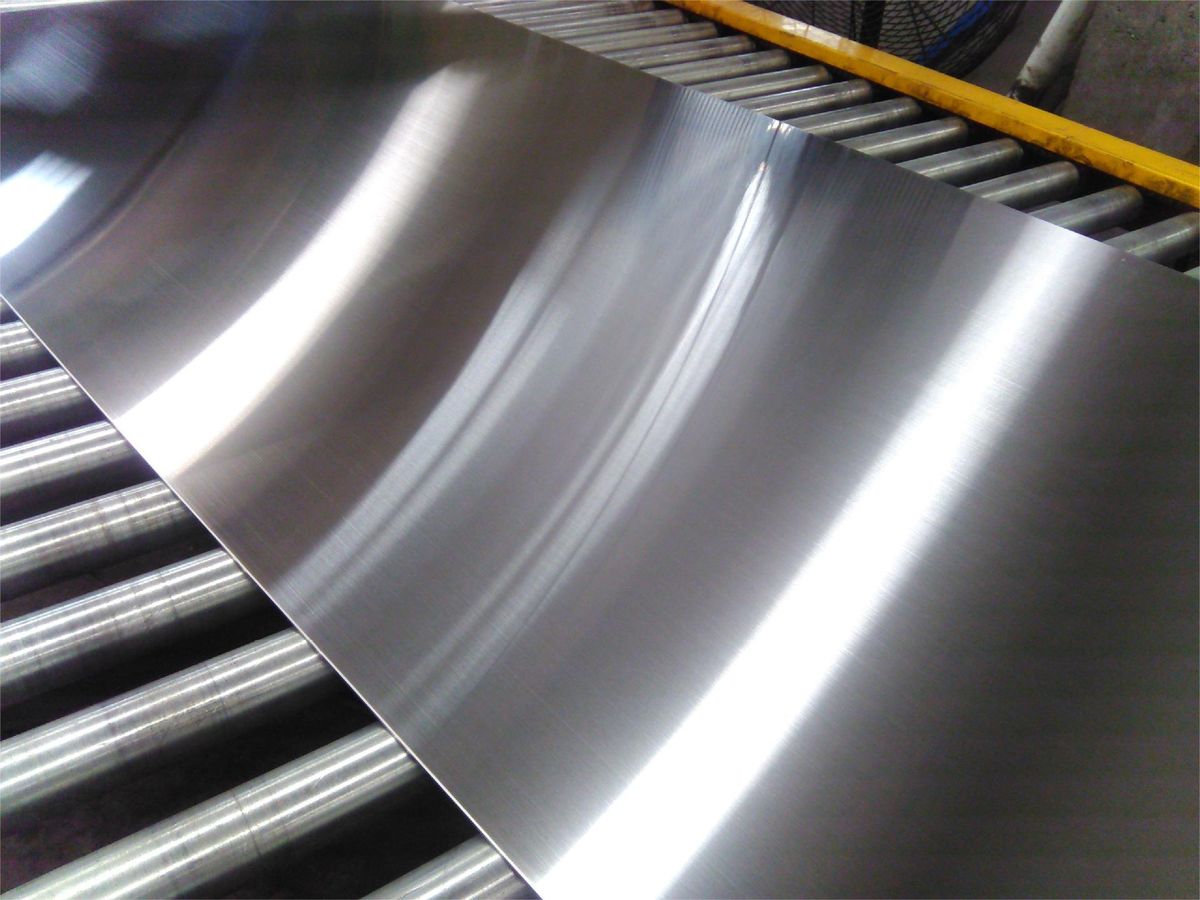 No.4 finish polishing line with brushed stainless sheet