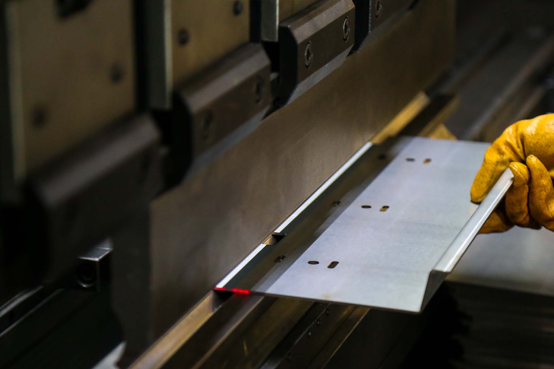 CNC press brake bending stainless steel component